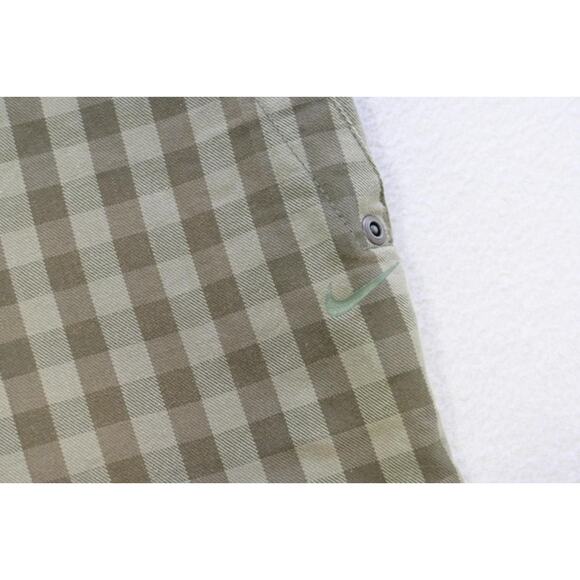 Nike Golf Cargo Shorts Dri Fit Sport Flat Athletic Performance Plaid Mens Sz 38 - Picture 5 of 8